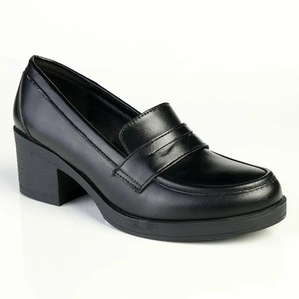 Franco Rossi Block Heel with Saddle Detail