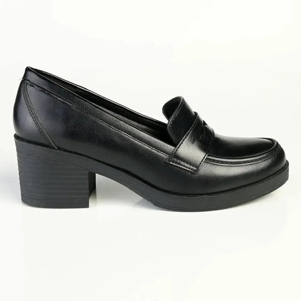 Franco Rossi Block Heel with Saddle Detail