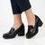 Franco Rossi Block Heel with Saddle Detail