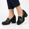 Franco Rossi Block Heel with Saddle Detail