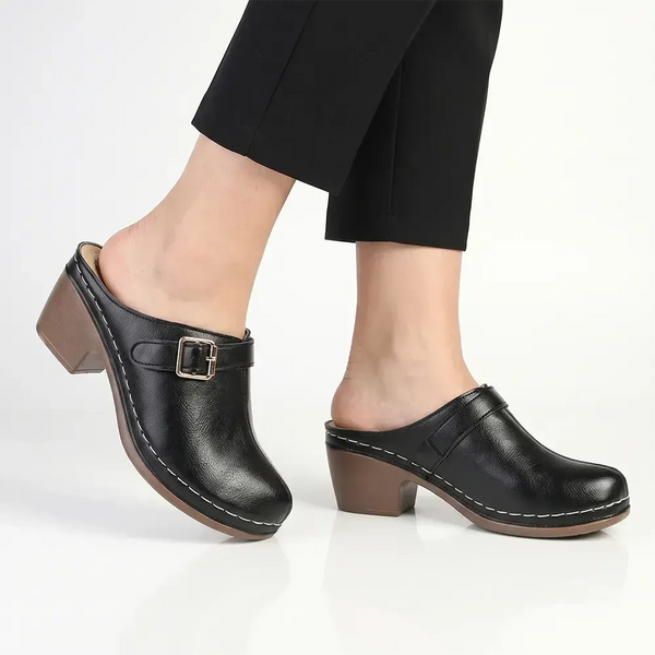 Franco Rossi Closed Clog Sandal - Black