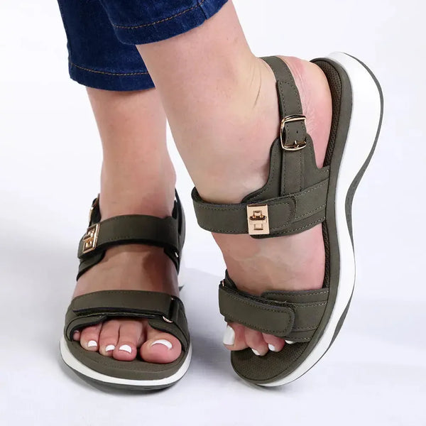 Franco Rossi Ladies Action Comfort Sandals - Olive