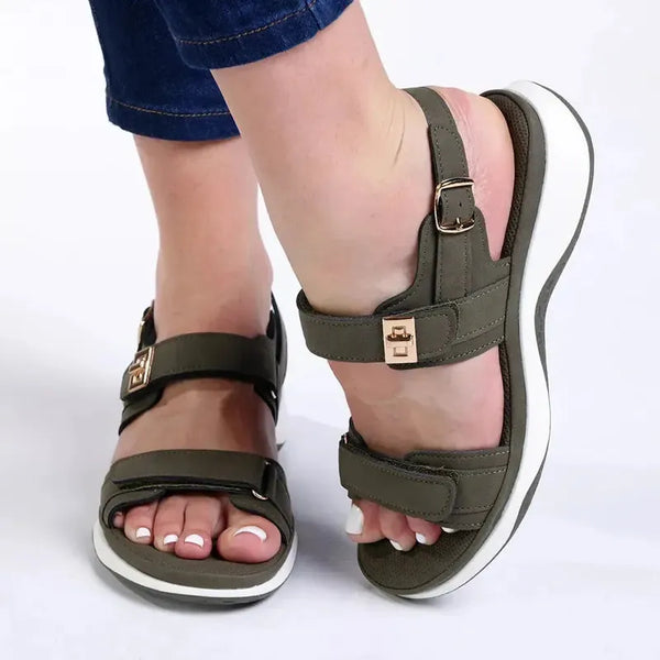 Franco Rossi Ladies Action Comfort Sandals - Olive