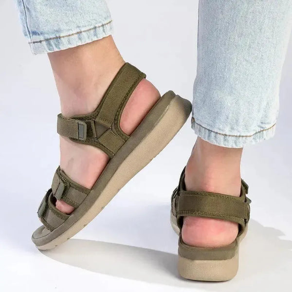 Franco Rossi Ladies Adventure Strap Sandals - Olive