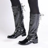 Franco Rossi Ladies Back LaceUp Long Boot - Black