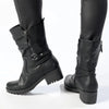 Franco Rossi Ladies Cleated Midcalf Boot - Black
