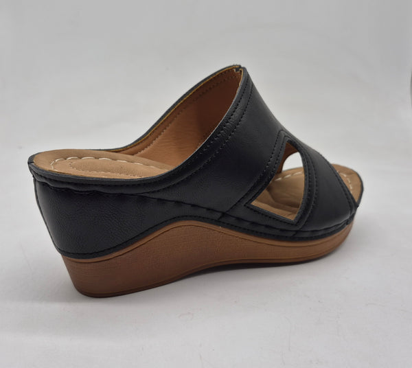 Franco Rossi Ladies Comfort Sandal - Black