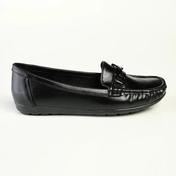 Franco Rossi Ladies Trim Moc - Black