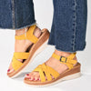 Franco Rossi Revil Wedge - Mustard Yellow-Franco Rossi-Buy shoes online