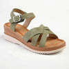 Franco Rossi Revil Wedge Sandal - Olive