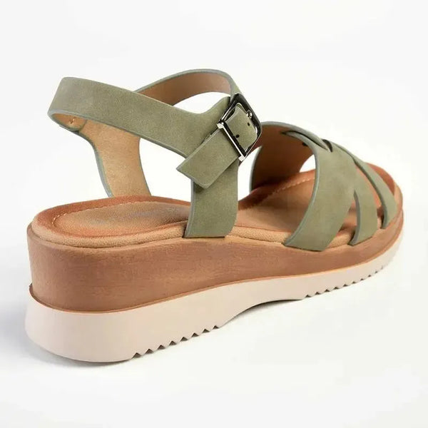 Franco Rossi Revil Wedge Sandal - Olive