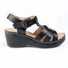 Franco Rossi T-Bar Comfort Wedge - Black