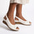Franco Rossi Wedge Sling Back Wedge-White