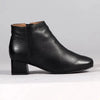 Froggie Chelsea Block Heel Side Zip Ankle Boot - Black