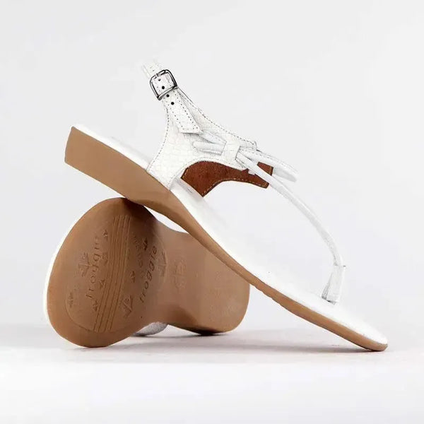 Froggie Ella Leather Comfort Thong Sandal - Gold