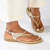 Froggie Ella Leather Comfort Thong Sandal - Gold