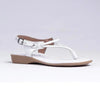 Froggie Ella Leather Comfort Thong Sandal - White