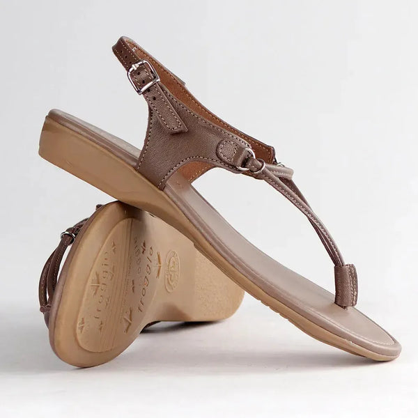 Froggie Ella Leather Sandal - Stone