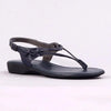 Froggie Ella Thong Leather Comfort Sandal - Navy