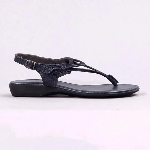 Froggie Ella Thong Leather Comfort Sandal - Navy