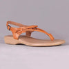 Froggie Ella Thong With Back Strap Sandal - Tan M