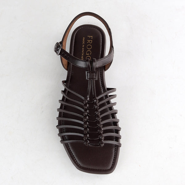 Froggie IVY Strappy Flat Sandal - Brown