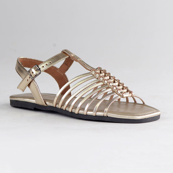 Froggie IVY Strappy Flat Sandal - Gold