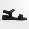 Froggie Ida Leather Wedge Sandal - Black M
