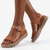 Froggie Ida Leather Wedge Sandal - Tan M