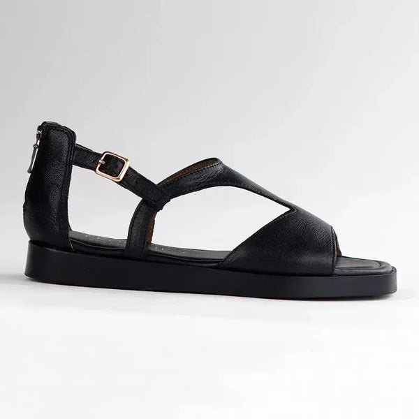 Froggie Ivy Leather Closed Back Thong Sandal - Black