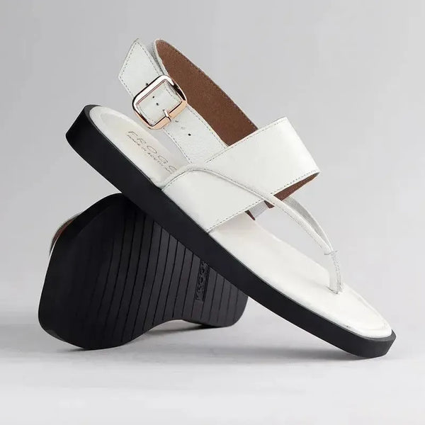 Froggie Ivy Leather Thong Sandal - White