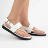 Froggie Ivy Leather Thong Sandal - White