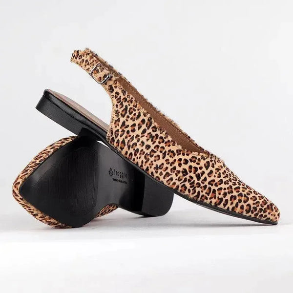Froggie Leather Siri Slingback Pump - Cheetah Tan