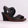 Froggie Merisa Leather High Wedge - Black