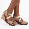 Froggie Merisa Leather High Wedge - Nude