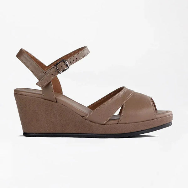 Froggie Raine Leather Wedge - Stone Multi