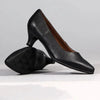 Froggie Spring Penny Leather Court Heel - Black