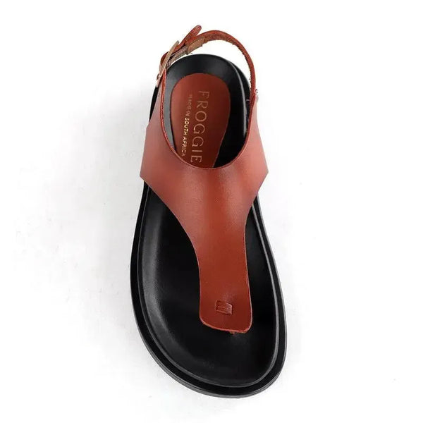 Froggie Tessa 2 Leather Comfort Sandals - Cognac