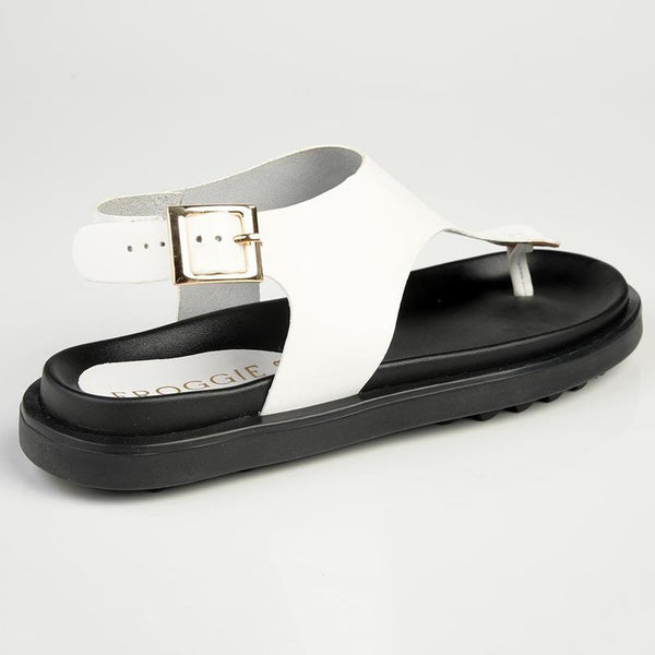 Froggie Tessa 2 Leather Comfort Sandals - White-Froggie-Buy shoes online
