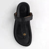 Froggie Tessa Slip On Thong Leather Sandals - Black