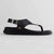 Froggie Tessa Thong With Backstrap Leather Sandal - Black