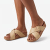 Fit Flop Lulu Cross Slide with inlay Buckle - Cappuccino
