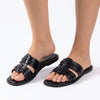 Alessio Push In Sandal - Black