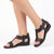 Froggie T-Bar Flat Sandal - 12886 - Black
