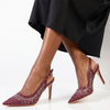 Madison Quinn Closed Toe Slingback Diamond - Wine