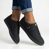 Pierre Cardin Ladies Low Sneaker - Black Nu-Buck