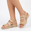 Butterfly Feet Chrissy 4 Wedge Sandal - Champagne