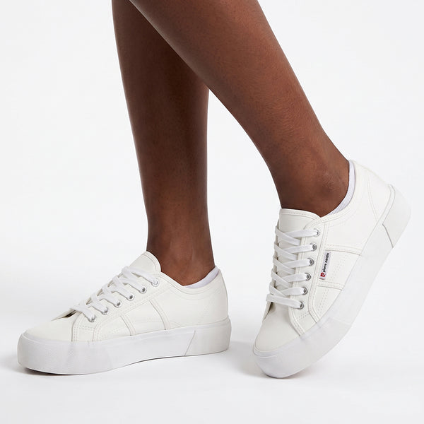 Pierre Cardin Calais Sneaker with thicket sole - White