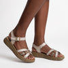 Pierre Cardin 2 Tone Sandal - Beige Multi