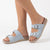 Pierre Cardin Twin Buckle Sandal- Blue